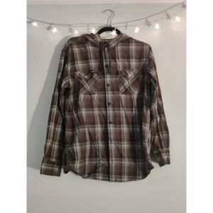 Mossimo Supply Co 2000s Girl's XL Plaid Button Up Hoodie